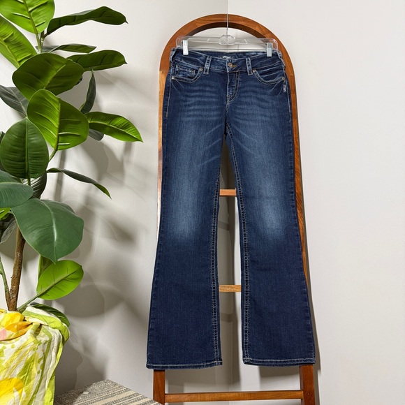 Silver Jeans Denim - Silver 29 Suki Dark Wash Super Stretch Mid Boot Jeans